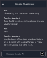 Sensibo and Chat GPT